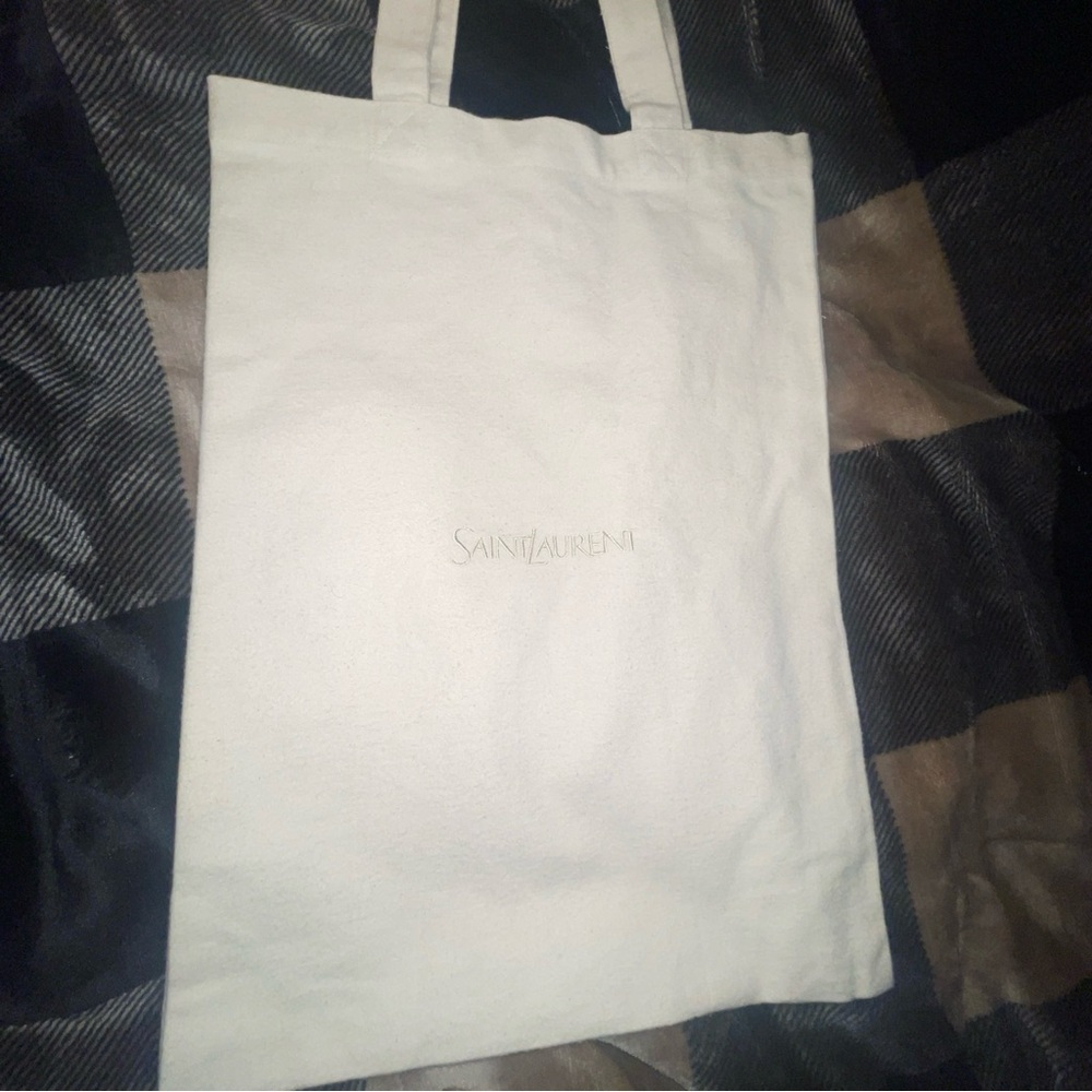Saint Laurent ToteBag Designer Accessory Collectible 17×13 Inches Cream - Picture 3 of 14